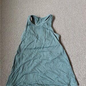 lululemon athletica Striped Sage and navy Racerback Tank